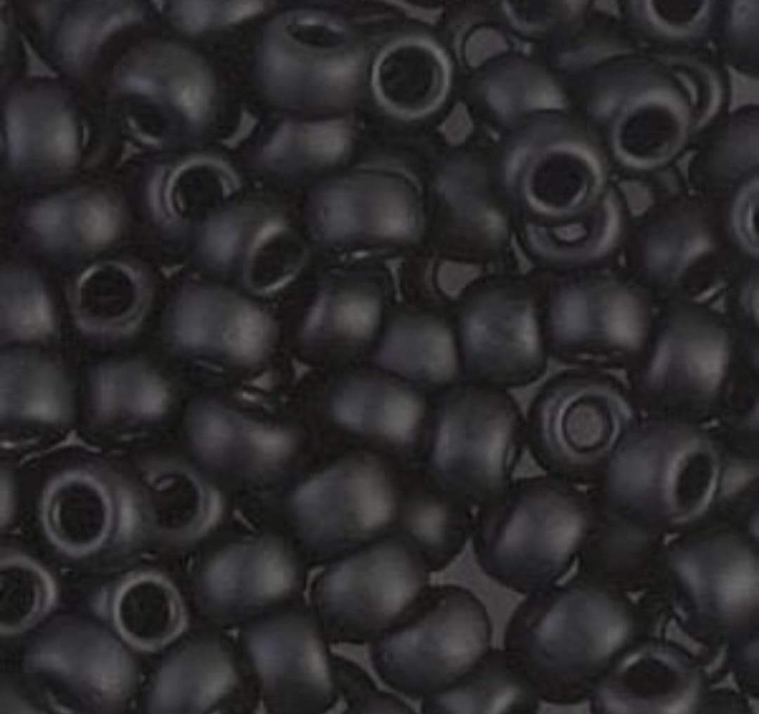 Matte Black Seed Beads